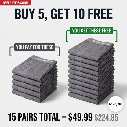 ECOAWEAR® Bamboo Boxers 5-Pack | Get 10 extra pairs FREE